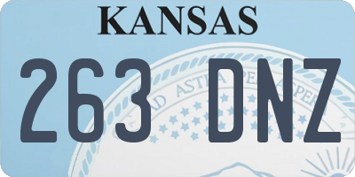 KS license plate 263DNZ