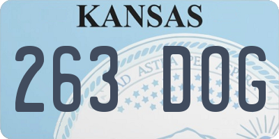 KS license plate 263DOG