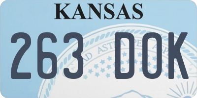KS license plate 263DOK