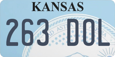 KS license plate 263DOL