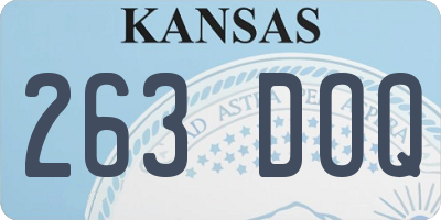 KS license plate 263DOQ
