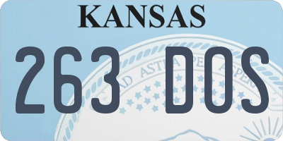 KS license plate 263DOS