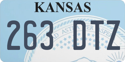 KS license plate 263DTZ