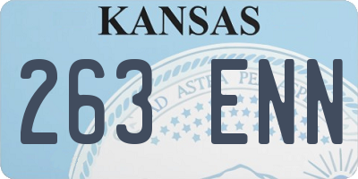 KS license plate 263ENN