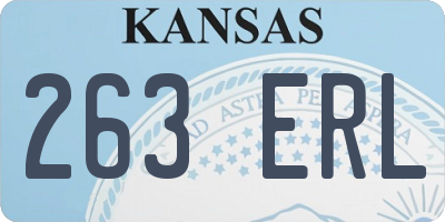 KS license plate 263ERL