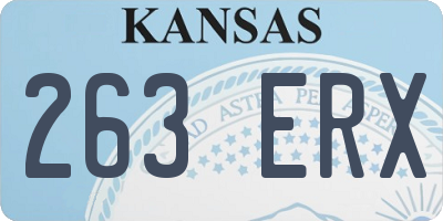 KS license plate 263ERX