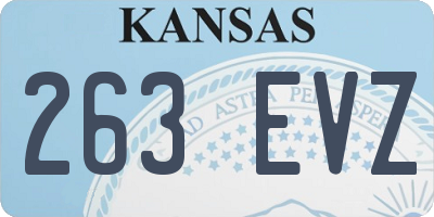 KS license plate 263EVZ