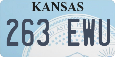 KS license plate 263EWU