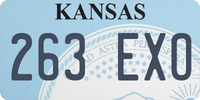 KS license plate 263EXO