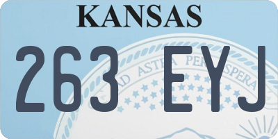 KS license plate 263EYJ
