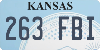 KS license plate 263FBI