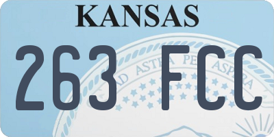 KS license plate 263FCC