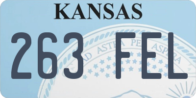 KS license plate 263FEL