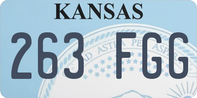 KS license plate 263FGG