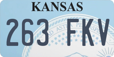 KS license plate 263FKV