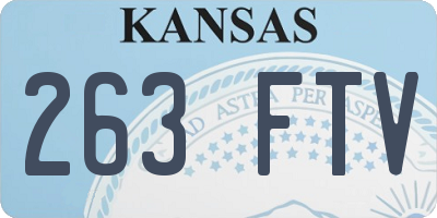 KS license plate 263FTV