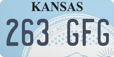 KS license plate 263GFG