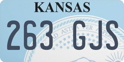KS license plate 263GJS