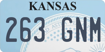 KS license plate 263GNM