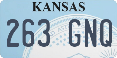 KS license plate 263GNQ