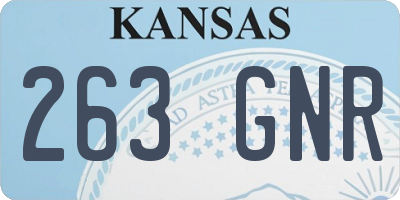 KS license plate 263GNR