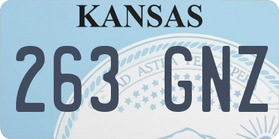 KS license plate 263GNZ