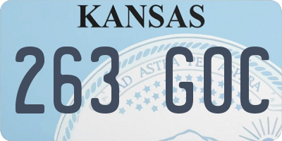 KS license plate 263GOC