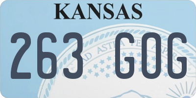 KS license plate 263GOG