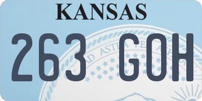 KS license plate 263GOH