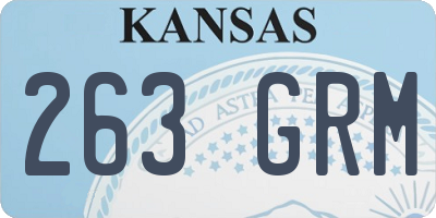 KS license plate 263GRM