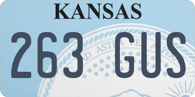 KS license plate 263GUS