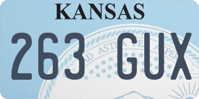 KS license plate 263GUX