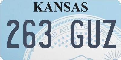 KS license plate 263GUZ
