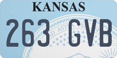 KS license plate 263GVB