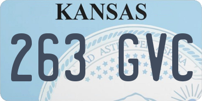 KS license plate 263GVC