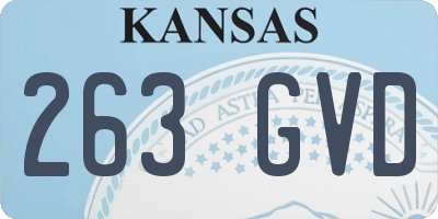 KS license plate 263GVD