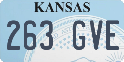 KS license plate 263GVE
