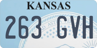 KS license plate 263GVH