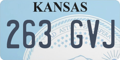 KS license plate 263GVJ