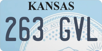 KS license plate 263GVL