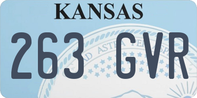 KS license plate 263GVR