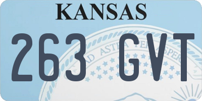 KS license plate 263GVT