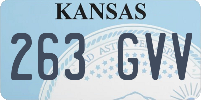 KS license plate 263GVV