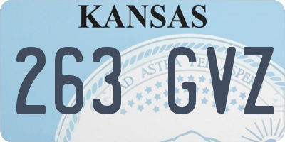 KS license plate 263GVZ