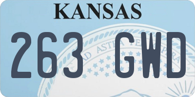 KS license plate 263GWD