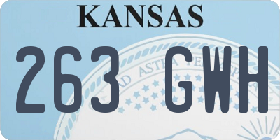 KS license plate 263GWH