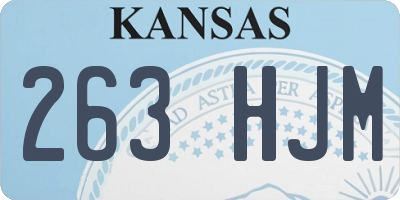 KS license plate 263HJM