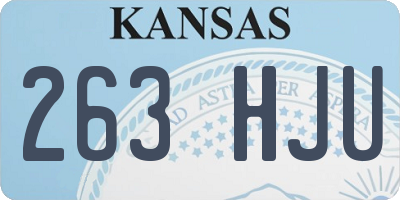 KS license plate 263HJU