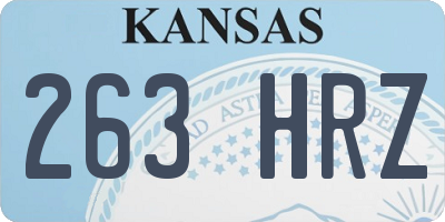 KS license plate 263HRZ