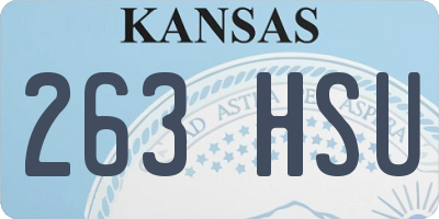 KS license plate 263HSU